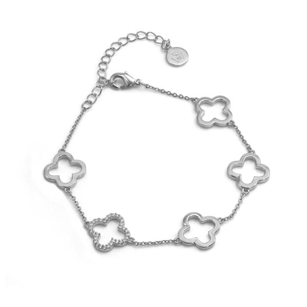 Say It With Clover Bracelet - Silver Plated