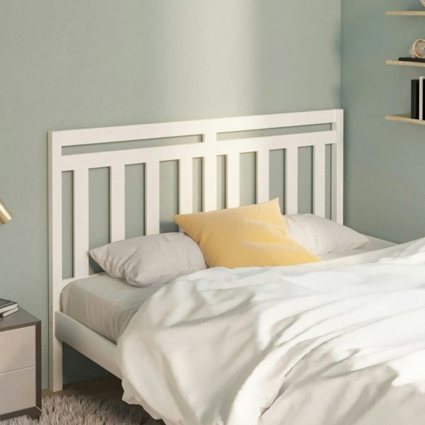 Berkfield Bed Headboard White 156x4x100 cm Solid Wood Pine
