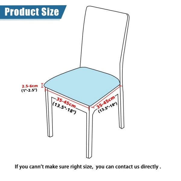 Anyseat Chair Cover Black Plain No Print Stretch Seat Cover for Home Dinning Kitchen Washable Removable