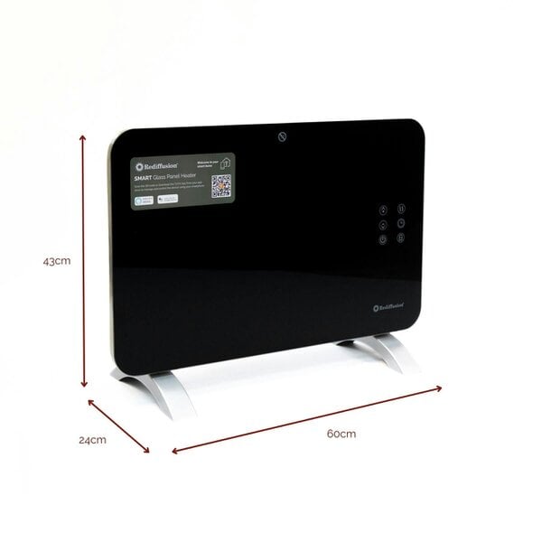 Rediffusion Smart Glass Panel Heater 1000W
