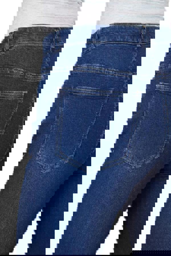 Paulo Due Womens High Rise Flared Denim Jeans with Front Pintuck Detail