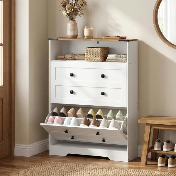 Flip-down Shoe Cabinet