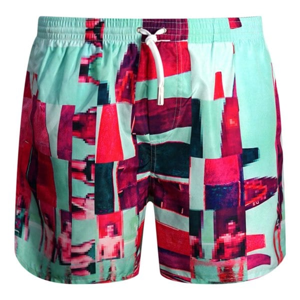 Dsquared2 Abstract Design Short Swim Shorts - Blue