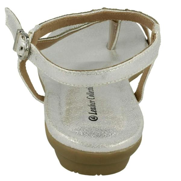 Leather Collection Ladies Leather Collection Y Strap Toe Loop Sandals
