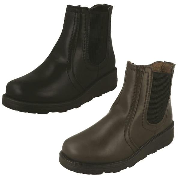 Spot On Ladies Spot On Extra Wide Ankle Boots F4474