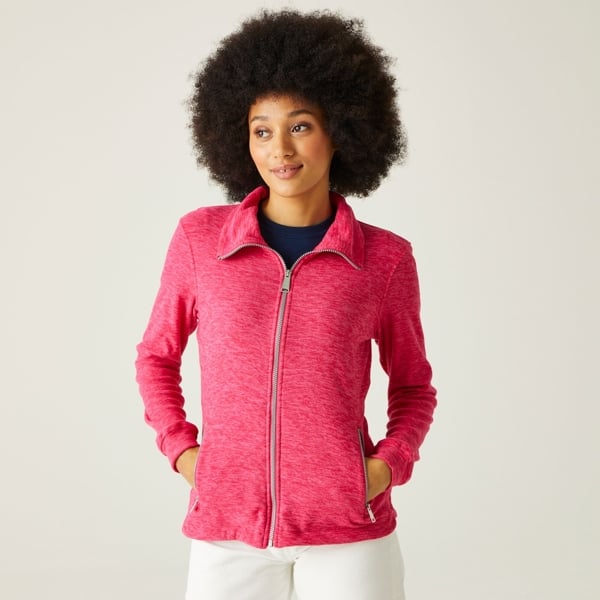 Regatta Women's Azaelia Marl Full Zip Fleece Jacket - Hot Pink