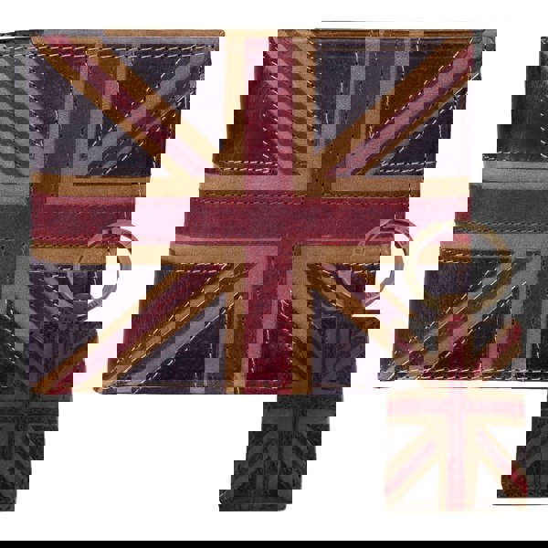 Mala Leather Mens Giftset - Leather Union Jack Wallet & Keyring