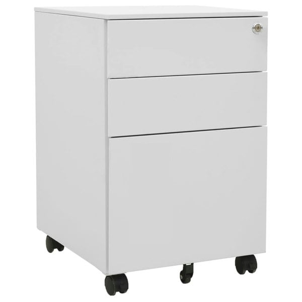 Berkfield Mobile File Cabinet Light Grey 39x45x60 cm Steel