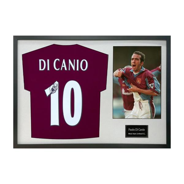 Paolo Di Canio Signed West Ham Shirt Classic Frame