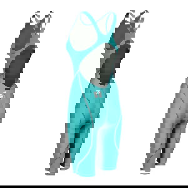 Arena Powerskin ST NEXT open back teal gray wet swimsuit