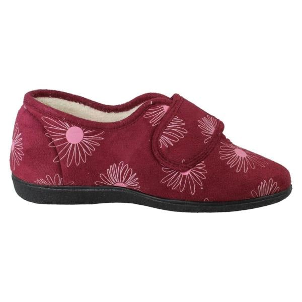 Rosebank Ladies Rosebank Flower Detailed Wide Full Slippers Judith