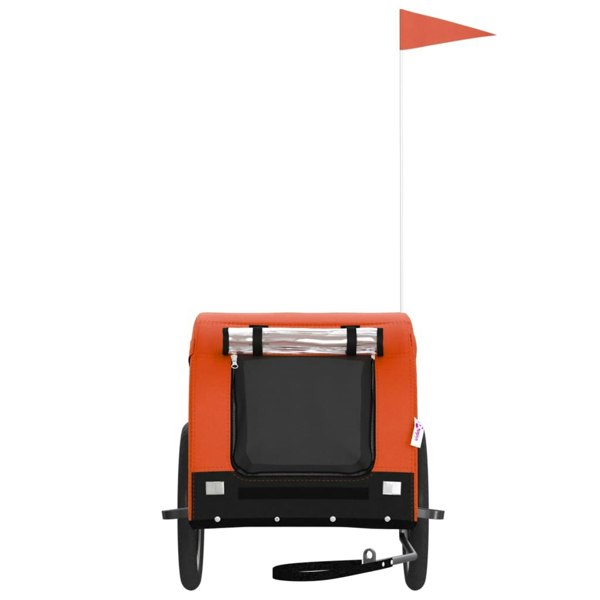 Berkfield Dog Bike Trailer Orange and Black Oxford Fabric and Iron