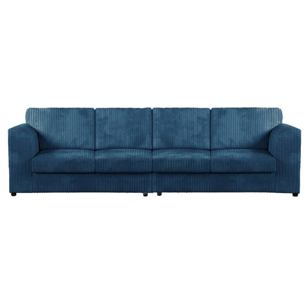 Furnishings For Less Luxor Cord Long Fabric 4 Seater - Full Back