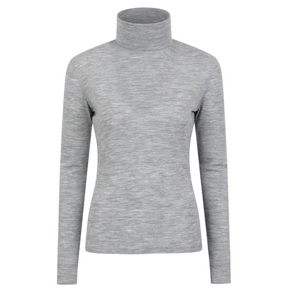 Mountain Warehouse Womens/Ladies Merino Wool Roll Neck Base Layer Top - Light Grey