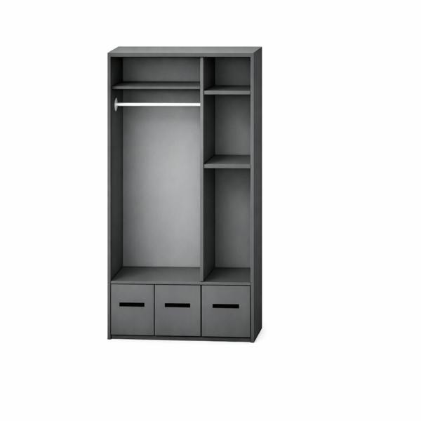 TJ's Furniture Imago  White 3 Door 3 Drawer Wardrobe