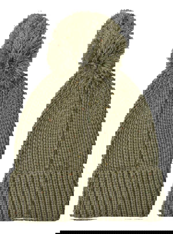 Lambretta Knitted Fleece Turn Up Bobble Skater Style Beanie Hat