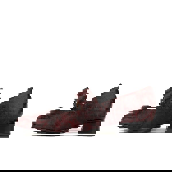 Embassy London Bliss - Burgundy - Women's block heel square toe patent leather Mary-Jane