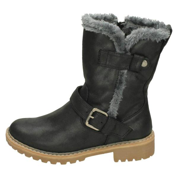 Down to Earth Ladies Down To Earth Fur Trim Calf Boots