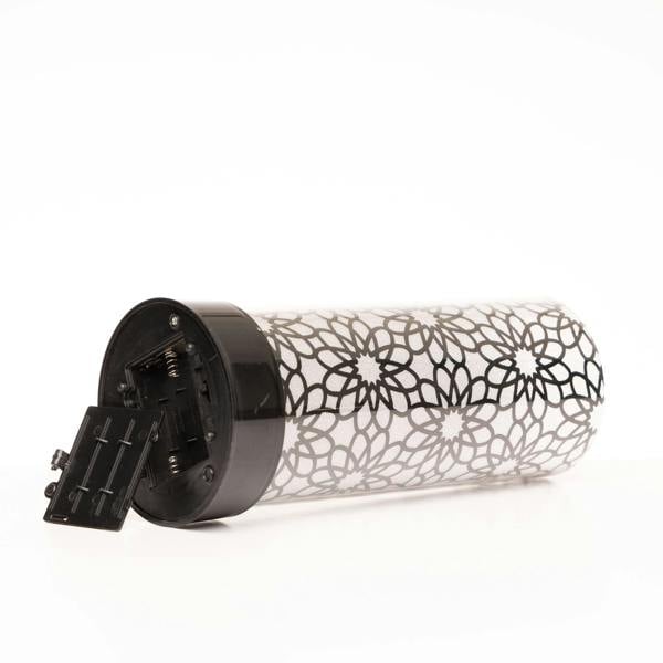 23cm Christmas Decorated Vase Table Lamp, Santa Flowers Design, Black image 6