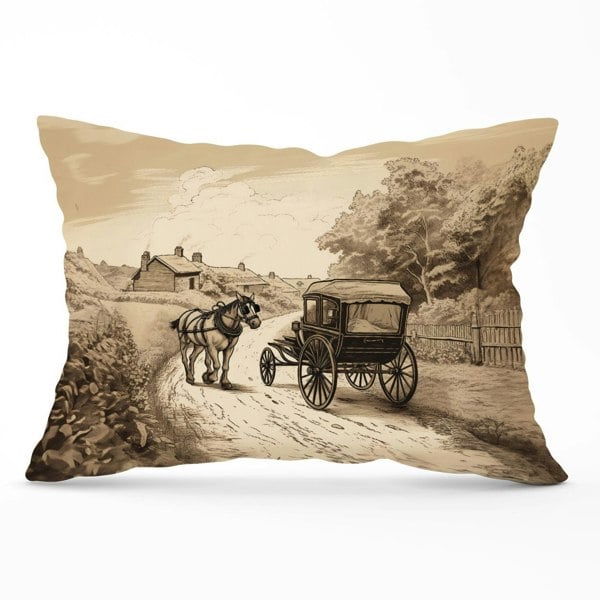 Warren Reed A Horse And His Cart Cushions