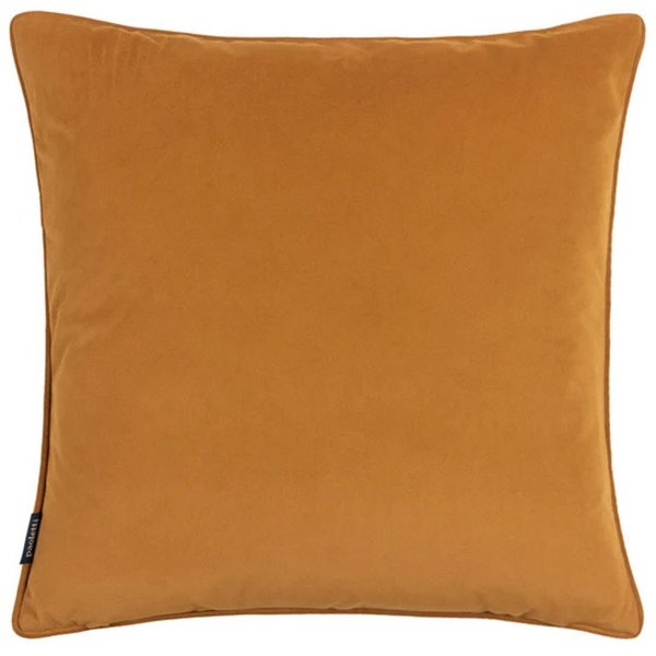 Paoletti Tayanna Velvet Metallic Cushion Cover - Mustard