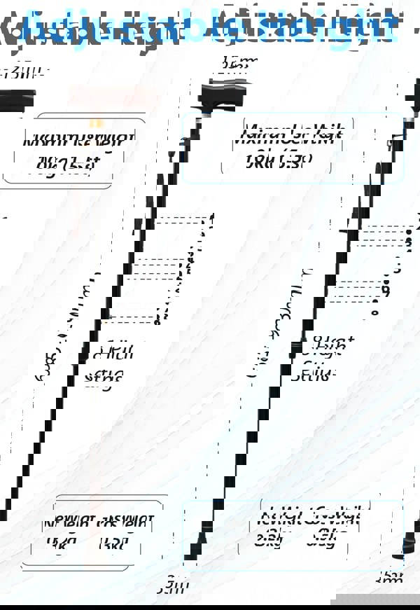 Aidapt Extendable Walking Cane With Strap