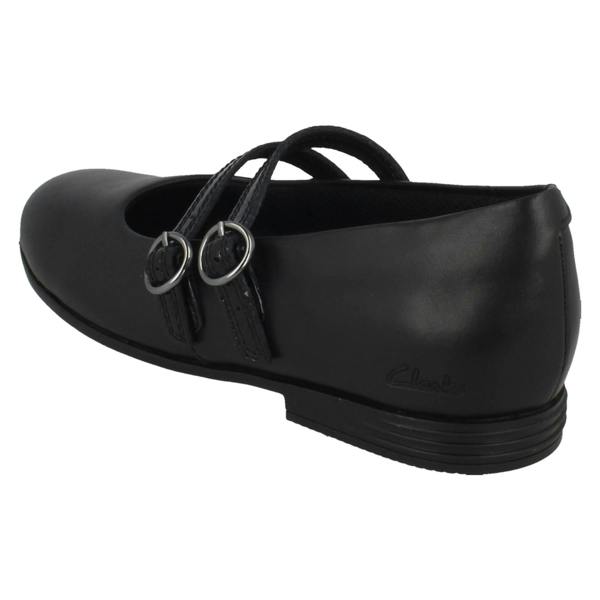 Clarks Girls Clarks Double Strap Mary Jane School Shoes Finja Bar