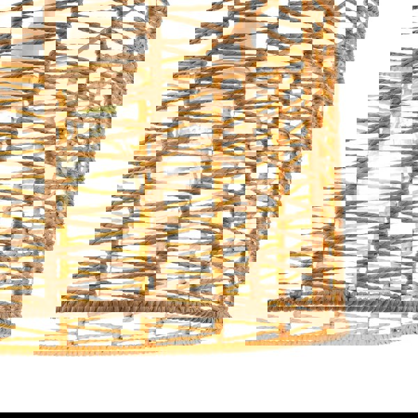 Classic Twisted Brown Paper Pendant Light Shade with Strapped Design Image 5