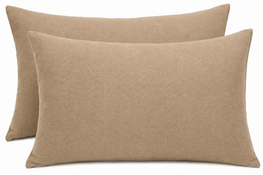 Night Zone Flannelette Pillowcases – 100% Brushed Cotton Soft Warm Pillow Covers - Latte