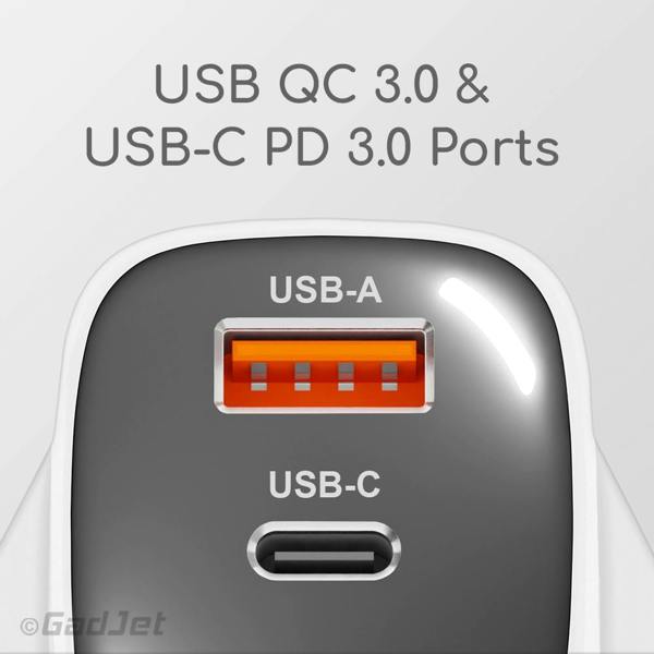 GadJet GaN 2-Port LED Power Adapter