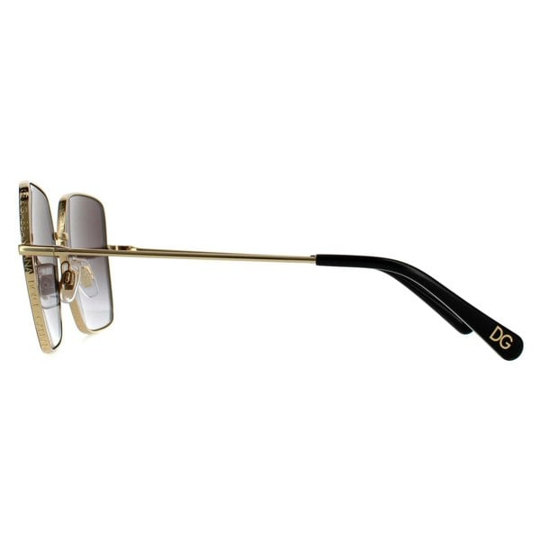 Dolce & Gabbana Sunglasses DG2242 13348G Black Gold Black Grey Gradient
