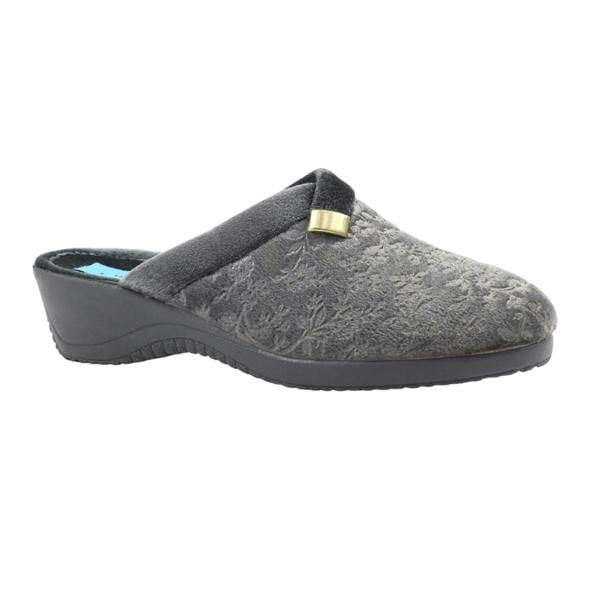 Lunar Womens/Ladies Amaretto Mule Slippers - Grey - 