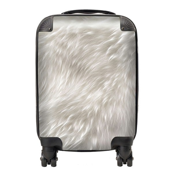 Warren Reed Polar Bear Fur Print Suitcase