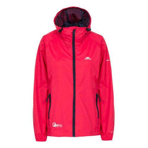Trespass Qikpac Ladies Waterproof Hooded Jacket With Packaway Pouch