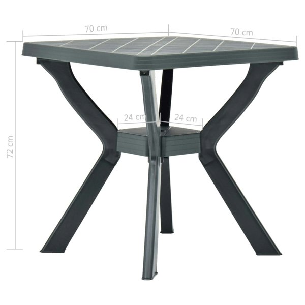 Berkfield Bistro Table Anthracite 70x70x72 cm Plastic