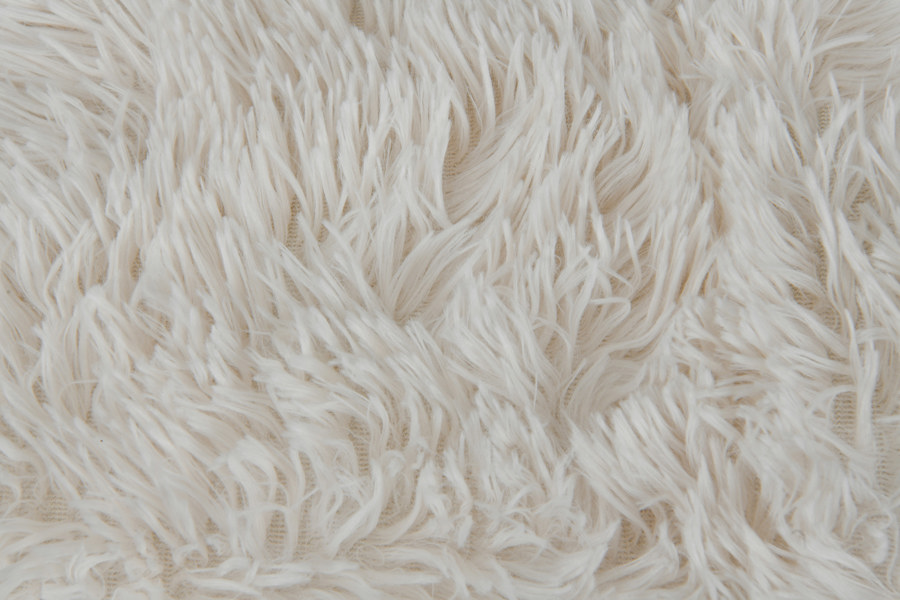 Smart Living Shaggy Faux Fur Fleece Duvet Cover With Pillowcases - Cream