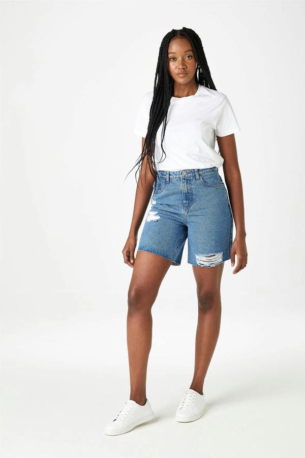 Urban Bliss High Waisted Ripped Longline Shorts