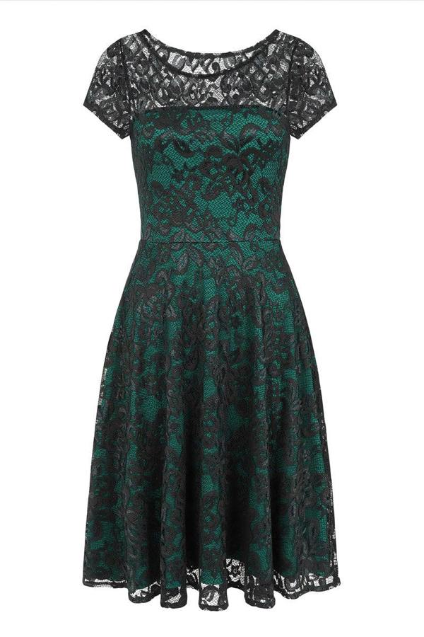 HotSquash Lace Fit N Flare Dress