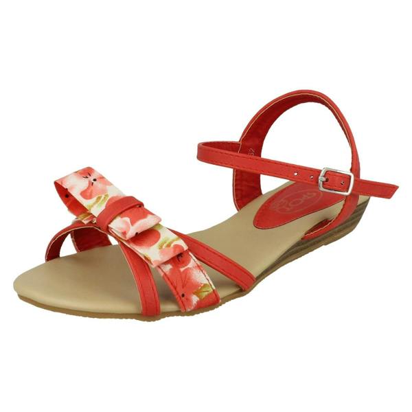 Spot On Girls Spot On Summer Bow Front Sandals