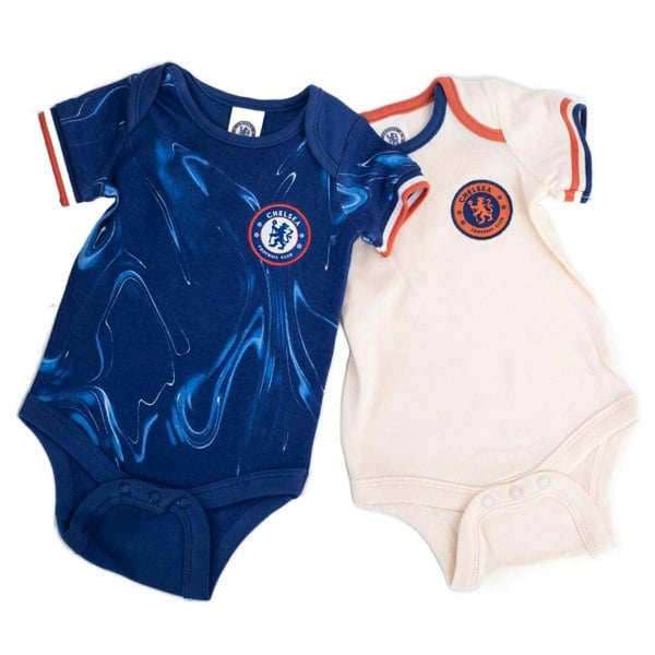 Chelsea FC Baby 2024/25 Season Bodysuit (Pack of 2) - White/Blue/Royal Blue