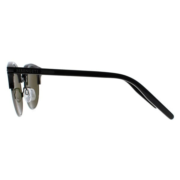 Serengeti Sunglasses Lela 8942 Shiny Dark Gunmetal Black Mineral Polarized 555nm Green