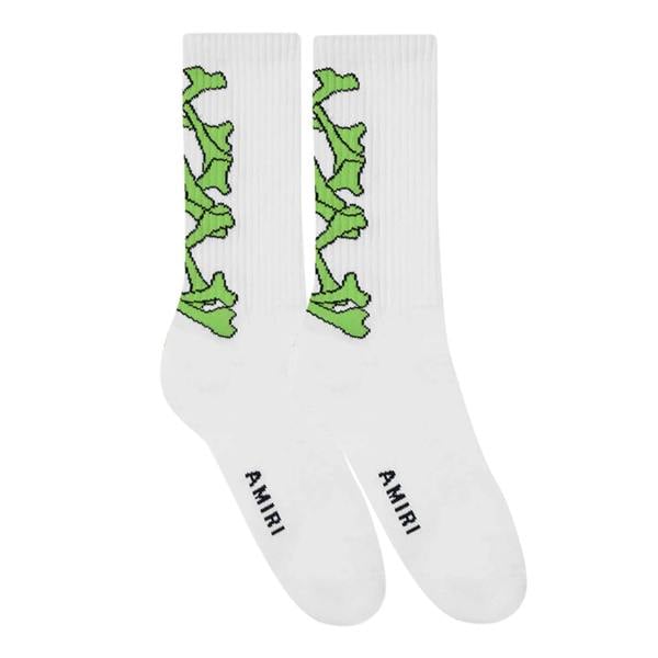 Amiri Bones Stacked Socks   in  White