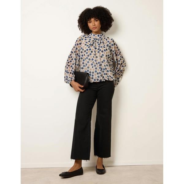 Blue Vanilla Multi Spot High Next Puffball Top