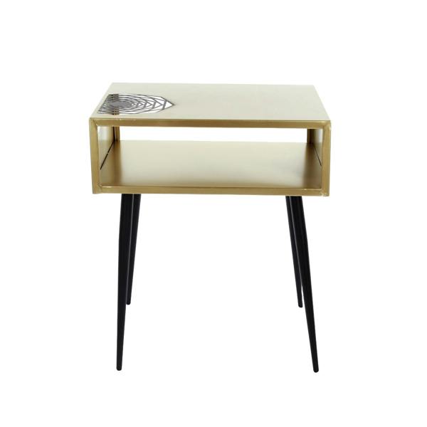 Core Products Set of 2 Galaxy Metal Bedside Tables with Undershelf