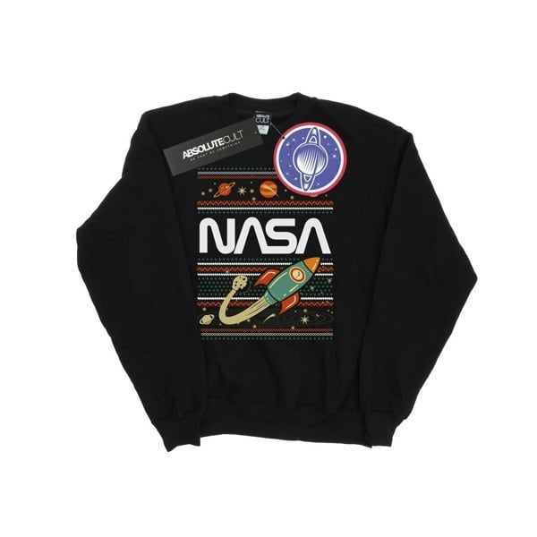 NASA Boys Fair Isle Sweatshirt - Black