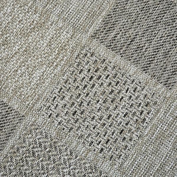 Non-Slip Beige Brown Rug Flat Weave Checkered Kitchen Dining Room Living Room Area Mat
