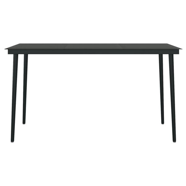 Berkfield 7 Piece Garden Dining Set Black