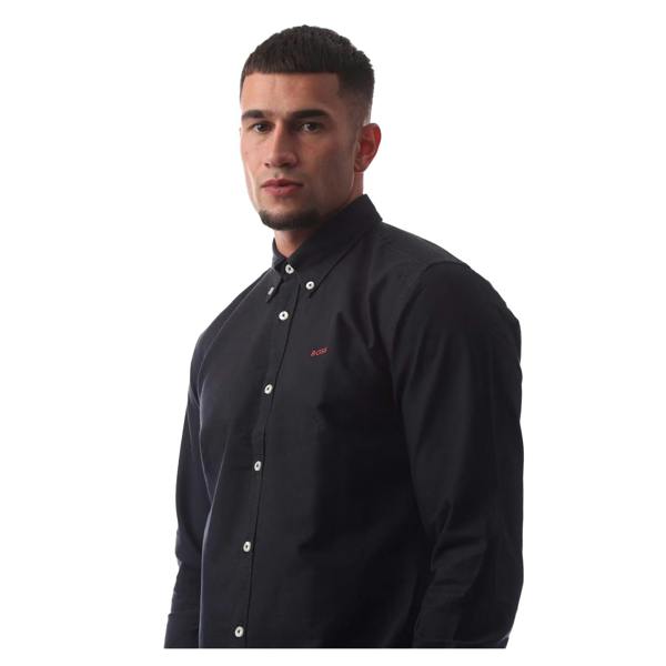 Boss Mens Long-Sleeved Button-Down Shirt - Dark Blue - 