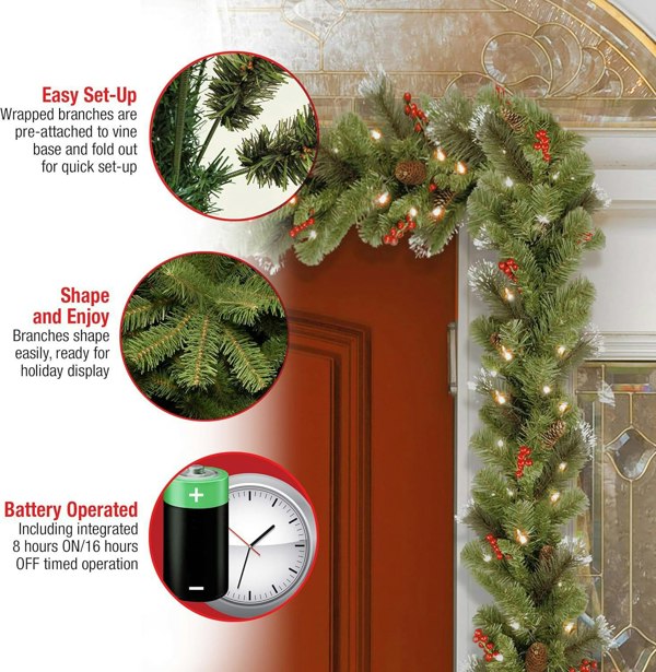 Leaper Christmas Pine Cone Vine Wreath