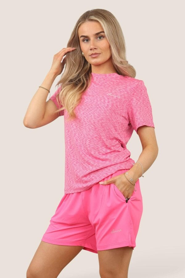 Elaina Fashion Women's Activewear Set – Lightweight Performance T-Shirt & Shorts with Pockets, Gym, Yoga, Running | Various Colours